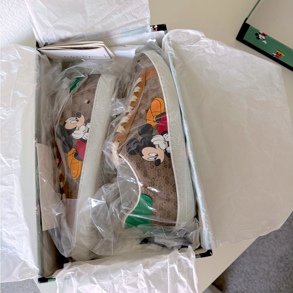 NIB Gucci x Disney Mickey Mouse Ace Sneakers, Women’s 38/8 - Picture 13 of 15
